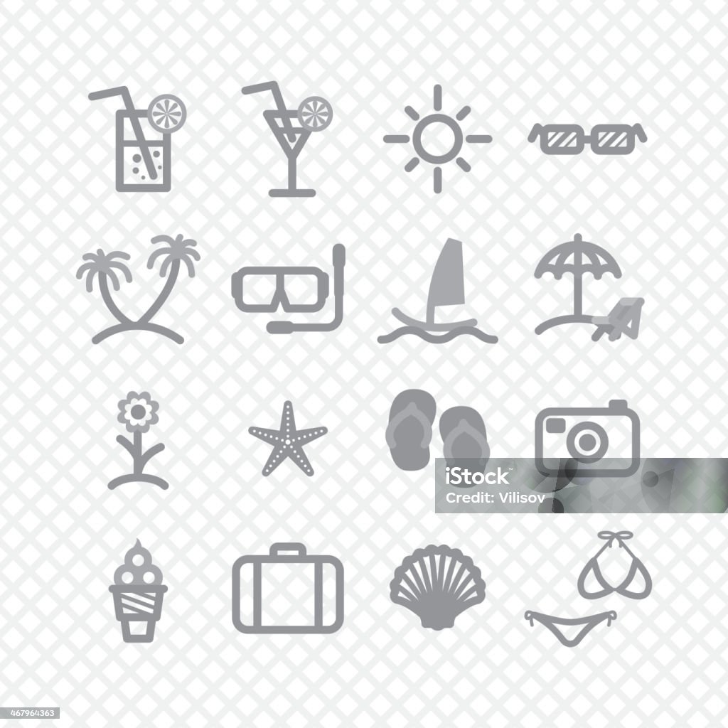 summer set summer set icons. vector eps8 Animal Markings stock vector