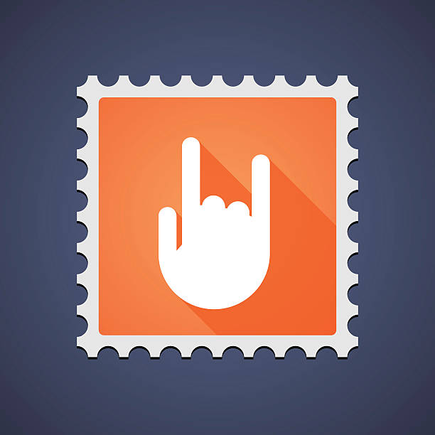 pieczęć mail ikona z rąk - mail postcard human finger letter stock illustrations