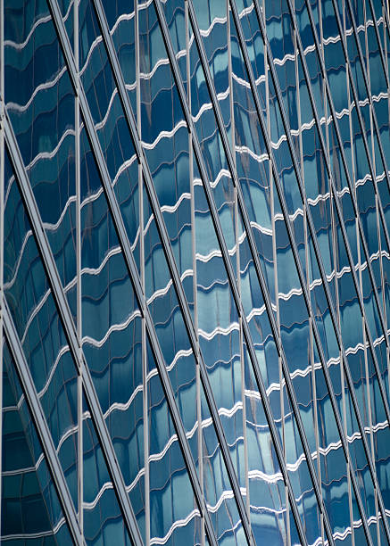 istock Abstract Forms of sun reflections in glass building 467970194