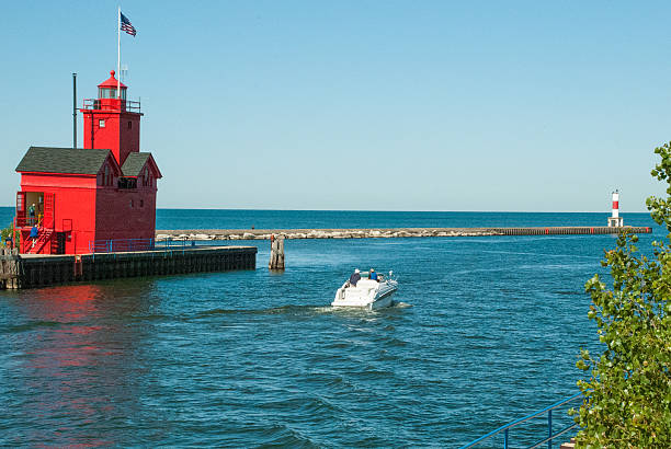 istock Big Red Lighthouse Holland Michigan 467971151