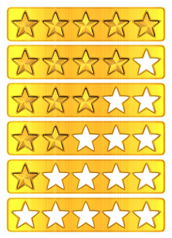 Gold Star, rating (done in 3d)