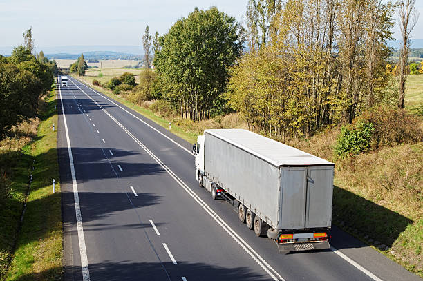 istock Asphalt road between the trees in the countryside 467971416
