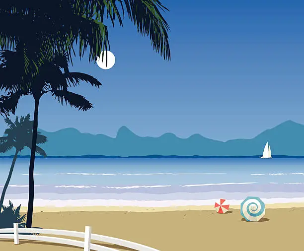 Vector illustration of Seaside landscape