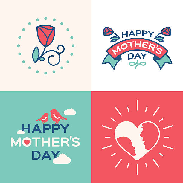 ilustrações, clipart, desenhos animados e ícones de feliz dia das mães - mothers day frame flower single flower