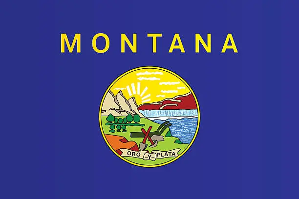 Vector illustration of Flag of Montana