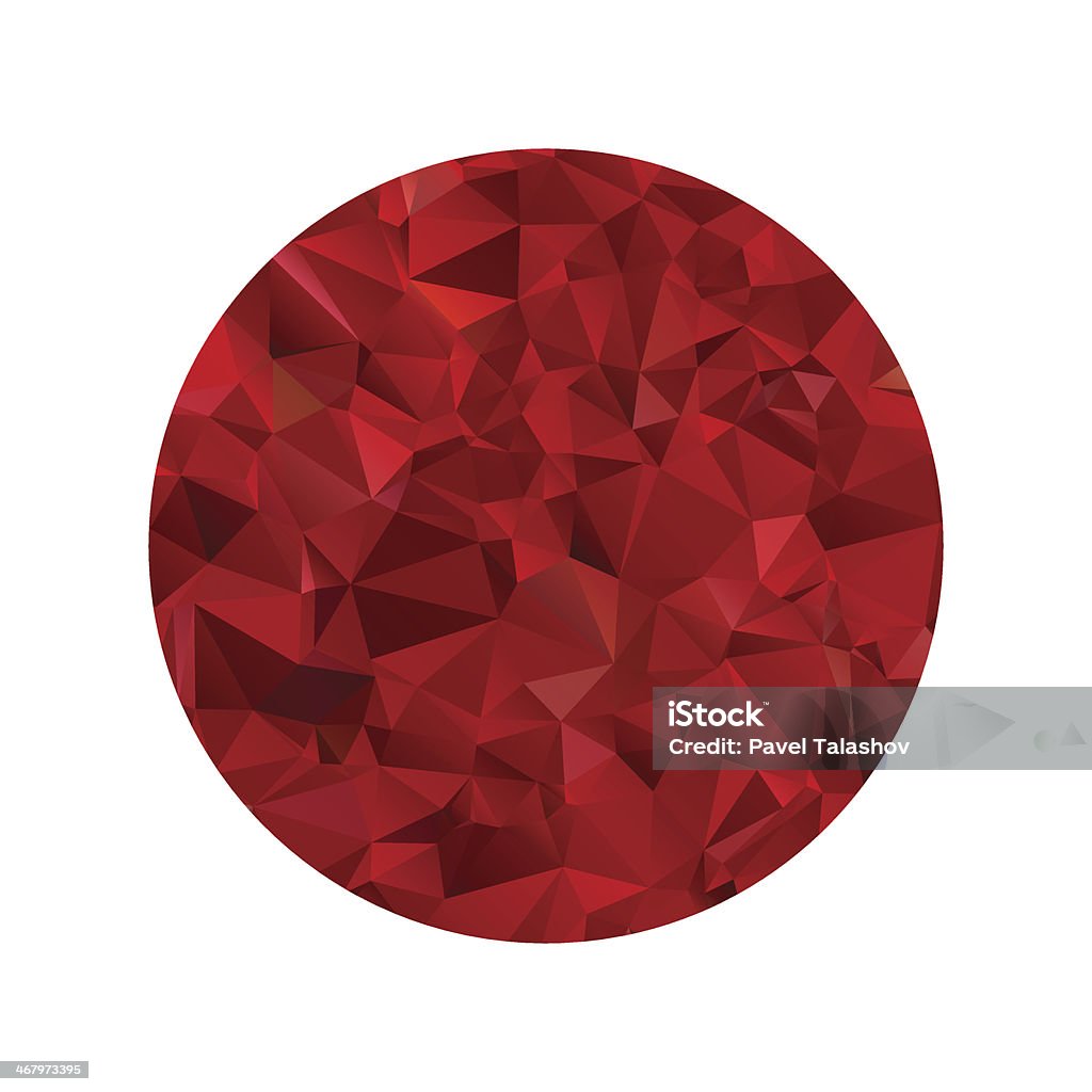 Rosso sfera poligonale - arte vettoriale royalty-free di Architettura