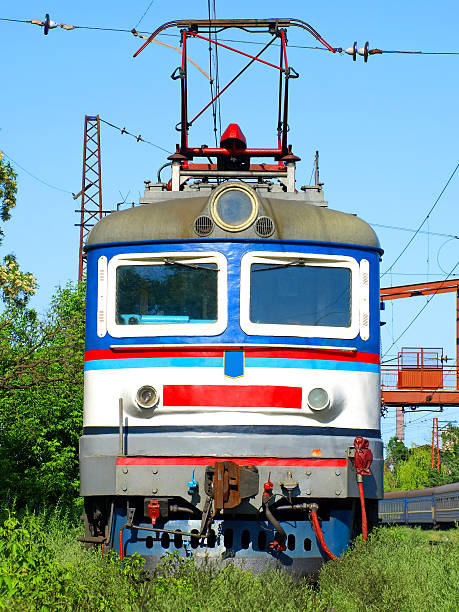 istock The locomotive on the overgrown rails. 467974497