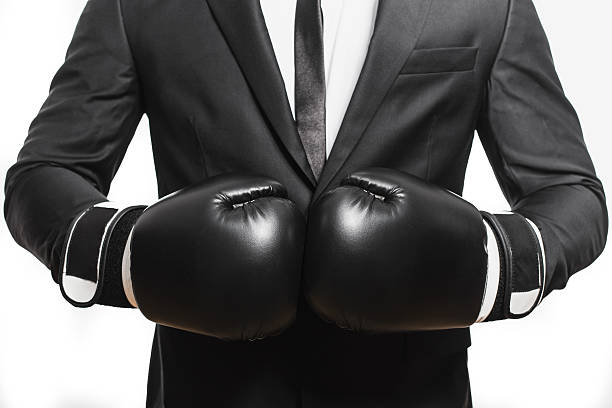 istock Businessman in boxing gloves 467975430