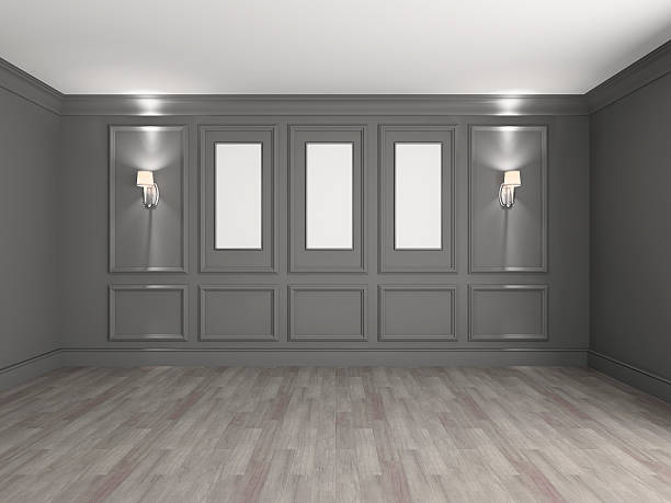 Empty interior 3d rendering stock photo