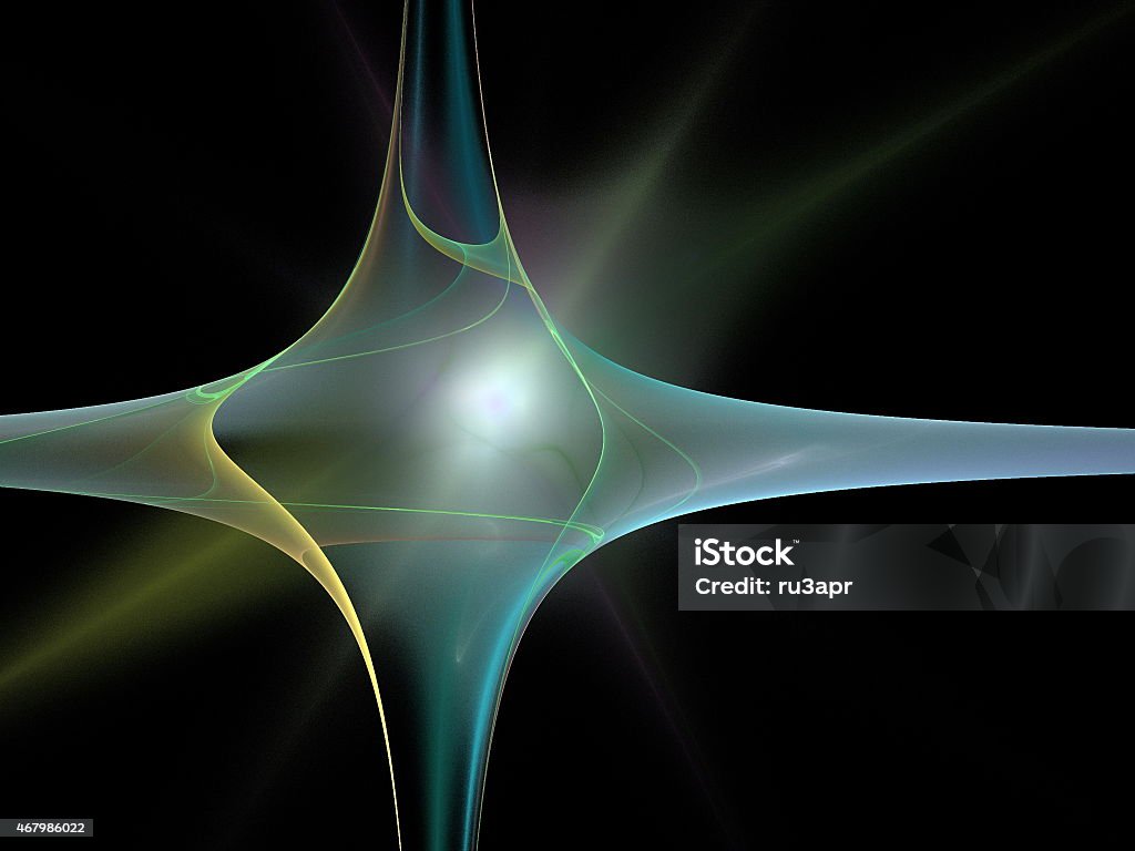 Digital Fractal on Black 2015 Stock Photo