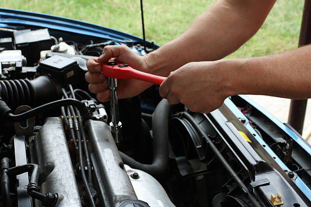istock Car repairs by the mechanic 467993100