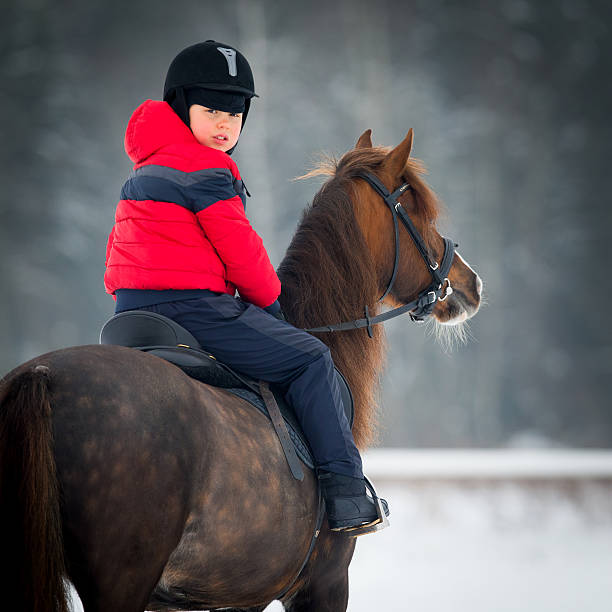 istock Horse and boy - riding horseback 467993243