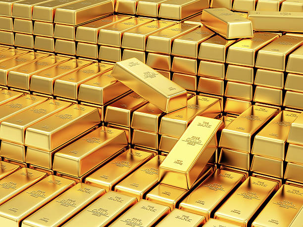 istock Stack of Golden Bars in the Bank Vault 467994394