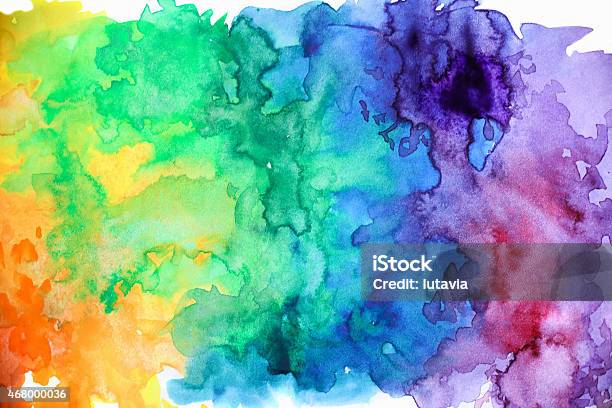 Watercolor Abstract Stock Photo - Download Image Now - 2015, Art, Art And Craft