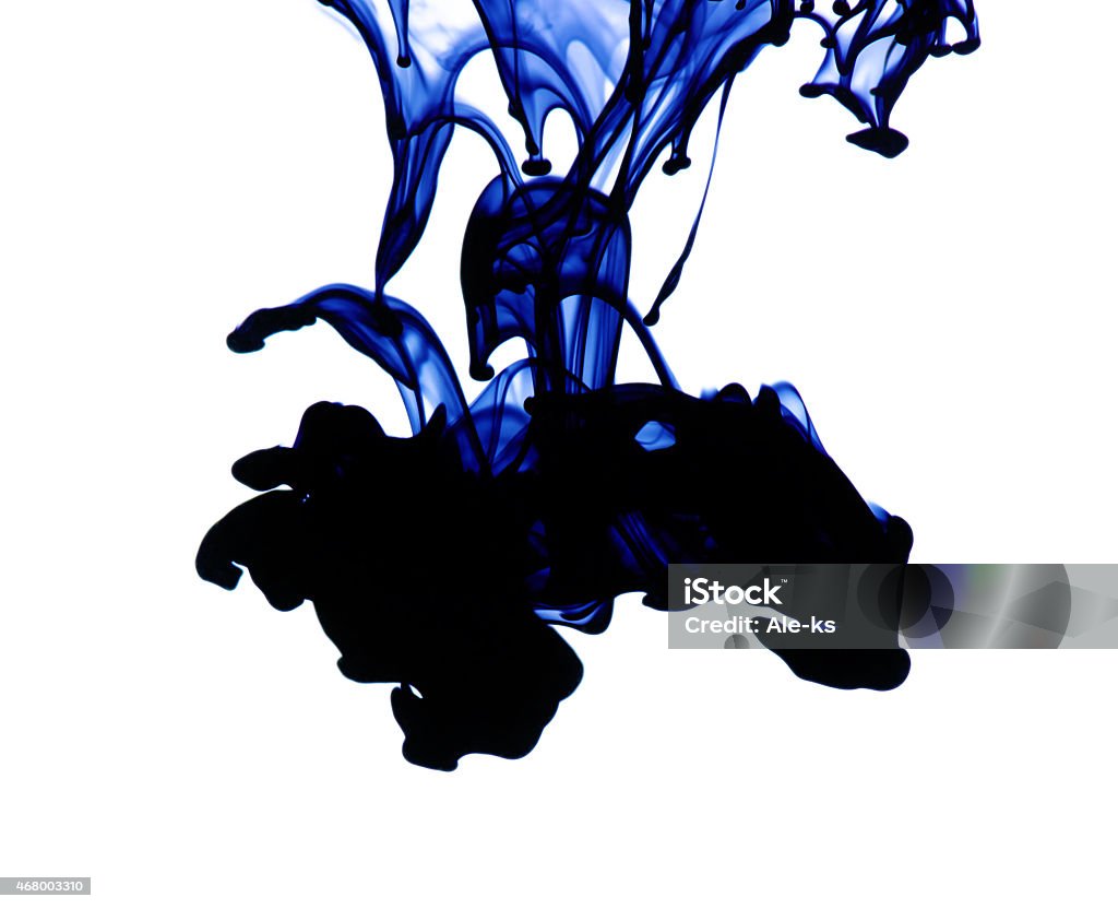 ink in water ink in water on a white background 2015 Stock Photo