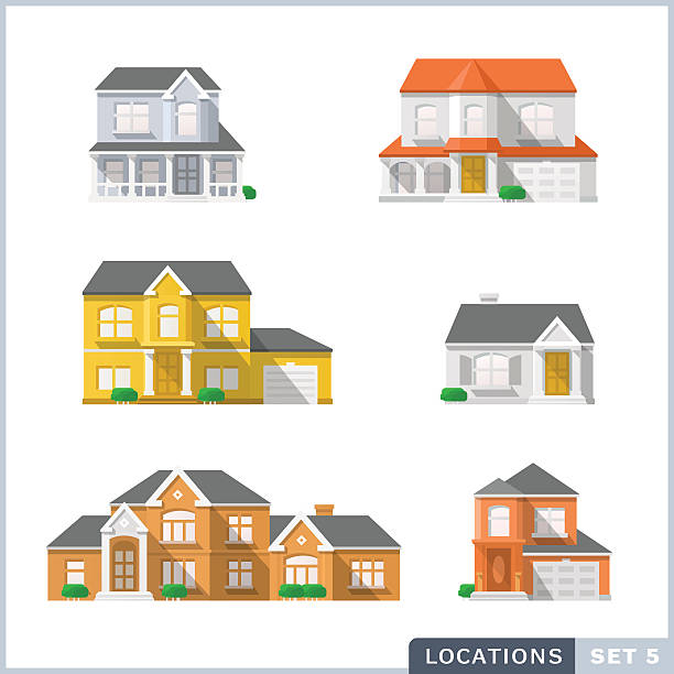 House icon set 1. vector art illustration