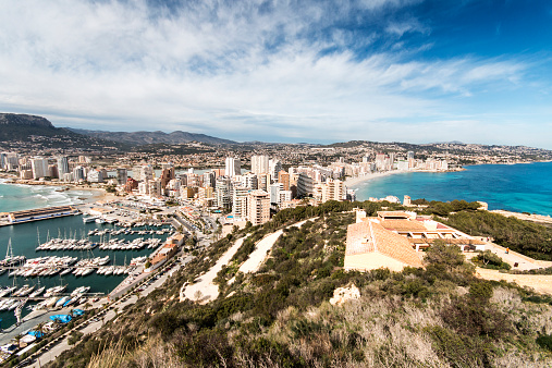 View of touristic town, Calpe, Spain