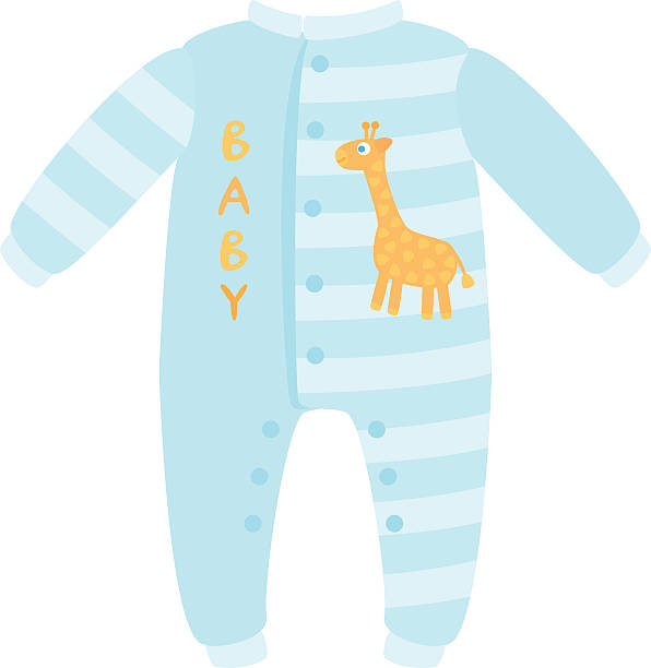 sleeper für babys – jungen - onesie stock-grafiken, -clipart, -cartoons und -symbole