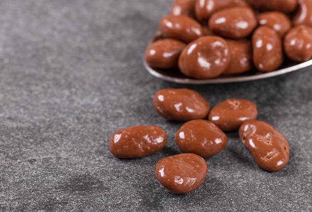 Chocolate Covered Raisins stock photo