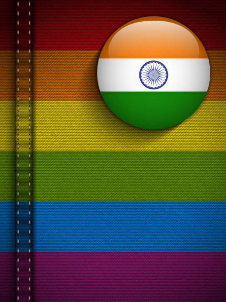 ゲイのフラグボタンジーンズの素材の質感、インド - symbols of peace flag gay pride flag banner点のイラスト素材／クリップアート素材／マンガ素材／アイコン素材