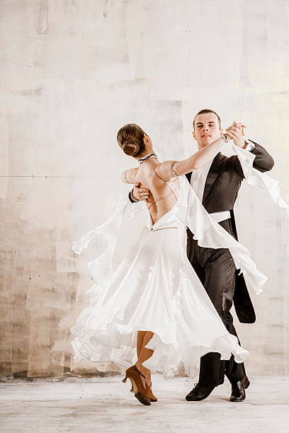 Couple dancing, ballroom dancing stock photo