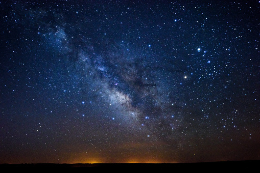 Stars Milky Way - View of night sky with intense stars.