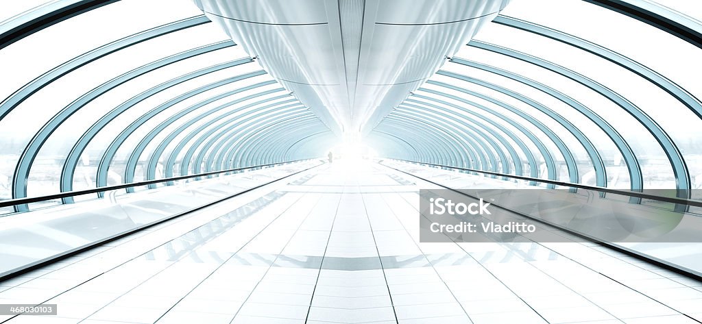 Blu trasparente Corridoio - Foto stock royalty-free di Acciaio