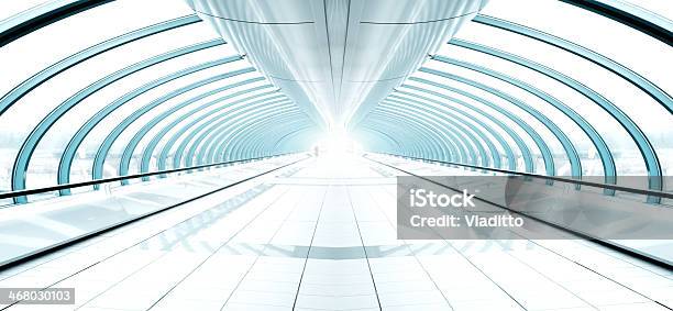 Blu Trasparente Corridoio - Fotografie stock e altre immagini di Acciaio - Acciaio, Aeroporto, Affari