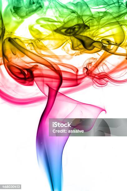 Ranbow Colored Abstract Smoke From Real Incense Stock Photo - Download Image Now - Abstract, Accessibility, Colored Background