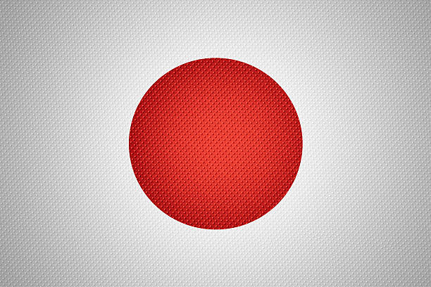 Japan flag or Japanese banner on abstract texture