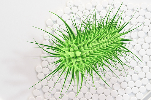 Ecoli bacteria - 3d rendered illustration