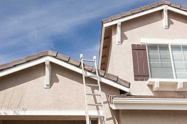 istock Ladder Leaning Up Against A Freshly Painted Home 468041830