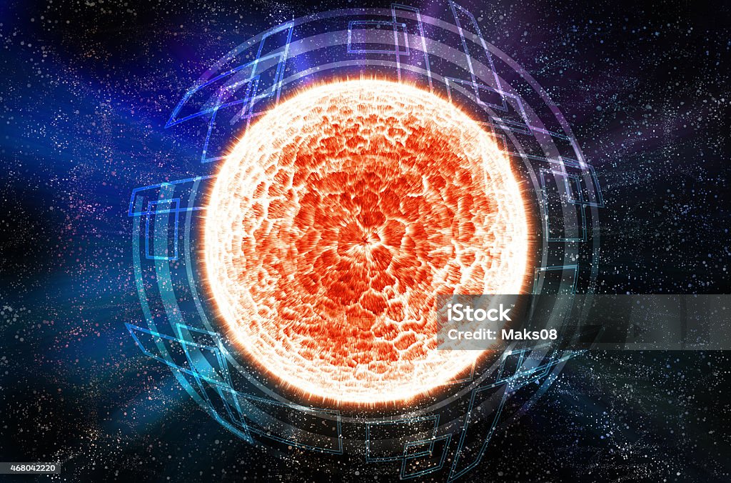 Abstract fireball planet 2015 Stock Photo