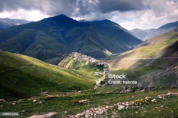 Xinaliq A Village In Azerbaijan Surrounded By Mountains Stock Photo - Download Image Now