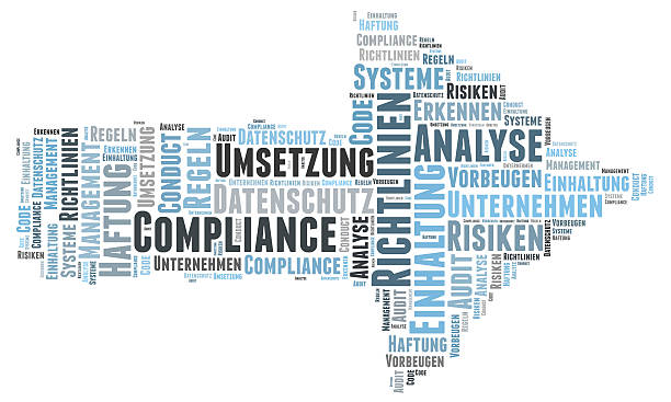 istock Compliance word cloud shaped as a arrow to the right 468042354