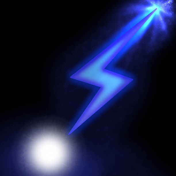 istock Illustration of sparkling lightning bolt with electric effect 468042550