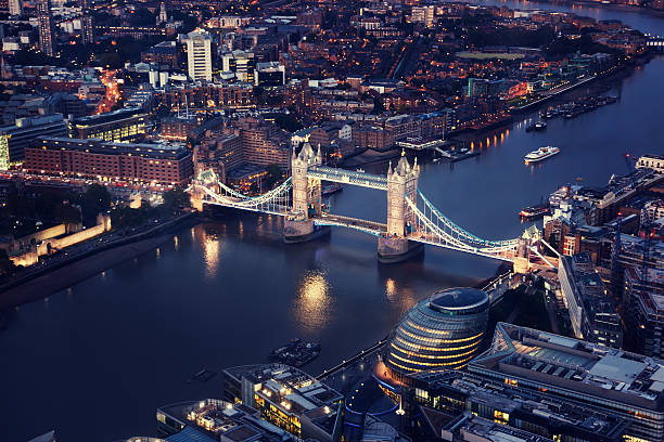 istock London at night with urban architectures and Tower Bridge 468042814