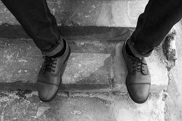 istock men's feet  in retro shoes 468044364