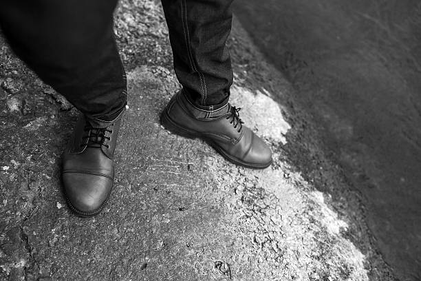 istock men's feet  in retro shoes 468044372