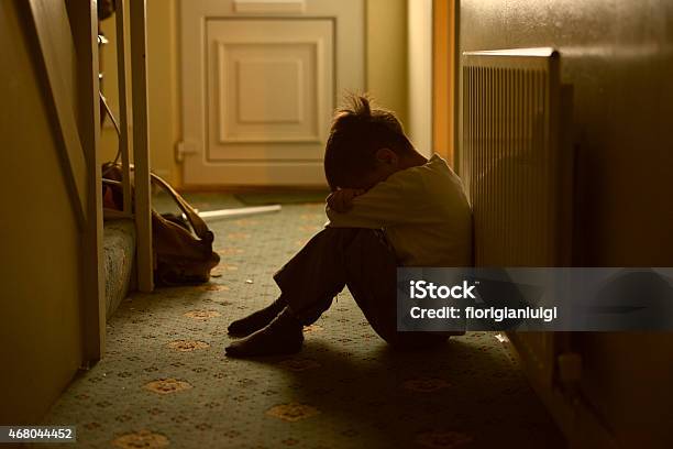 Child Victim Of Maltreatment Family Stock Photo - Download Image Now - Child, Child Abuse, Sadness