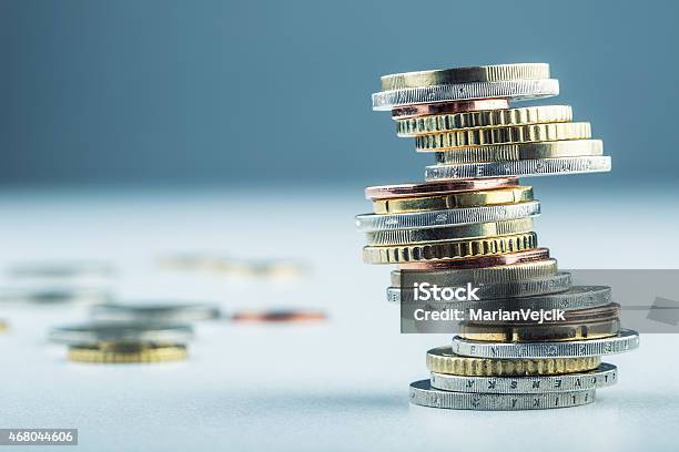 Euro Coins Euro Money Euro Currency Stock Photo - Download Image Now - European Union Currency, Euro Symbol, Coin