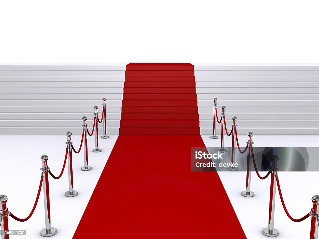 stairs and red carpet Red carpet leading up the stairs (3d render) Award Stock Photo