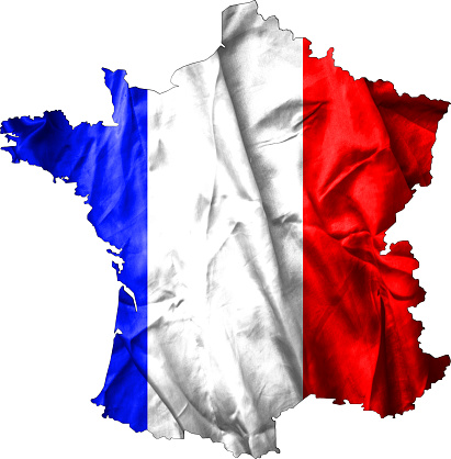 France map with flag inside, france map vector, map vector