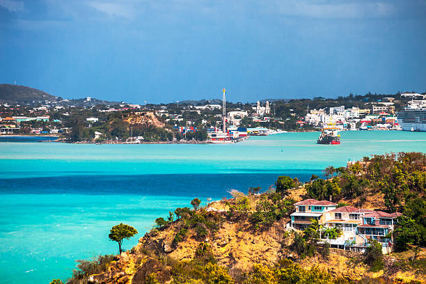 Looking out at the Atlantic Ocean from Providenciales in the Turks and Caicos Islands.  