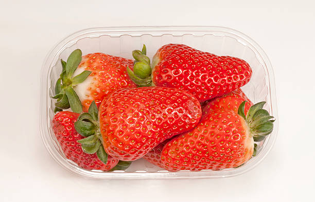 istock Strawberries with leaves. Isolated on a white background. 468046040