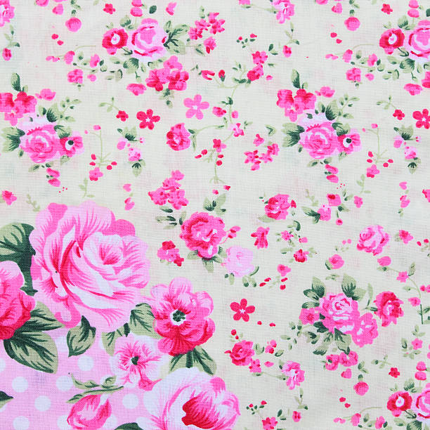 istock Rose Fabric background, Fragment of colorful retro tapestry text 468048340