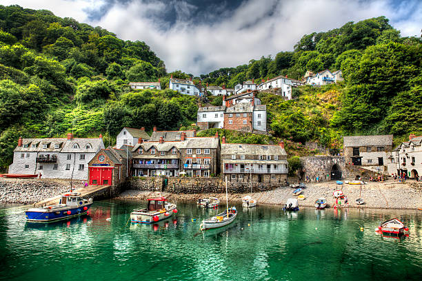 clovelly - tourism architecture tourist england - fotografias e filmes do acervo