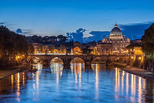 istock St. Peter’s Basilica at dusk in Rome, Italy 468049088