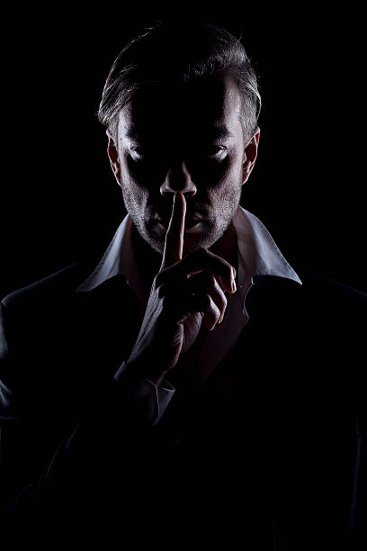istock Man's silhouette in the dark 468050588