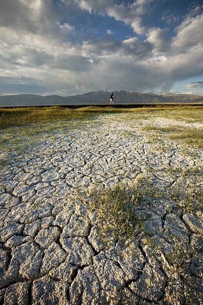 istock A barren landscape with little grass plagued by drought 468060001